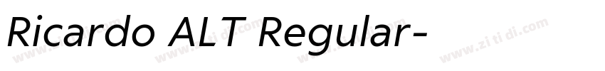 Ricardo ALT Regular字体转换